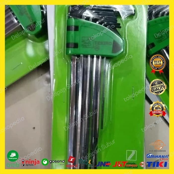 KUNCI L (inch) TEKIRO SQUARE PANJANG / HEX KEY SET LONG TEKIRO ASLI