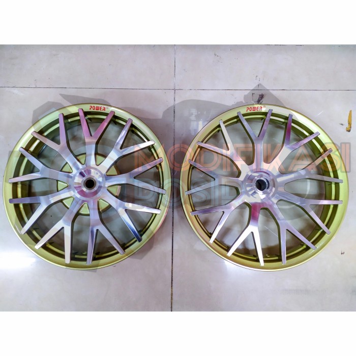 Velg Racing Tapak Lebar Power Vario Beat Scoopy Evo Bronze / Chrome