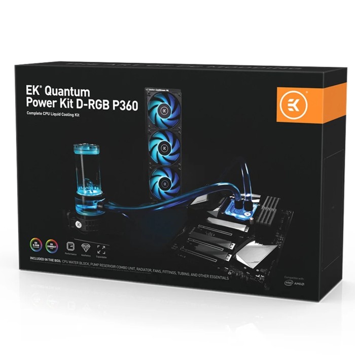 Ready EKWB EK-Quantum Power Kit D-RGB P360 - CPU Liquid Water Cooler