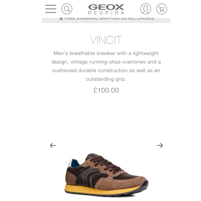 PREMIUM Geox Vinto Sneakers Original + Free Kaos Kaki