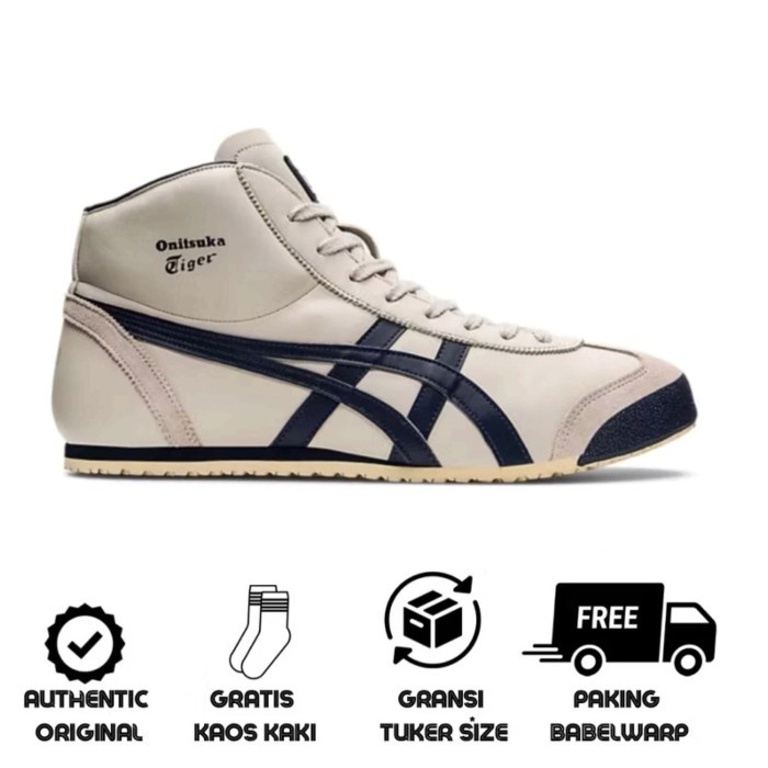 PREMIUM Sepatu Onitsuka Tiger Mexico 66 Mid Runner // Free faverbag & kaos kaki