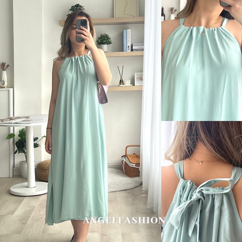 NEW PRODUCT Sleeveless Dress Tanpa Lengan Wanita Rayon Long Dress Pantai Wanita