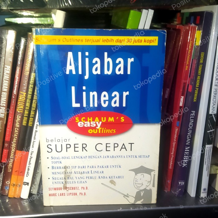 ready stok aljabar linear schaum soal dan jawaban original original