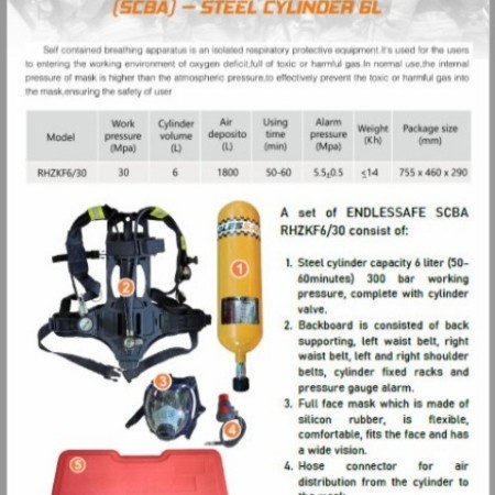 Terlaris Breathing Aparatus Scba Fiber Composite ( Carbon Fiber