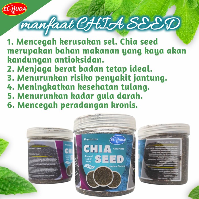 

chia seed organik / chiaseed organik / chia seed el huda / diet sehat