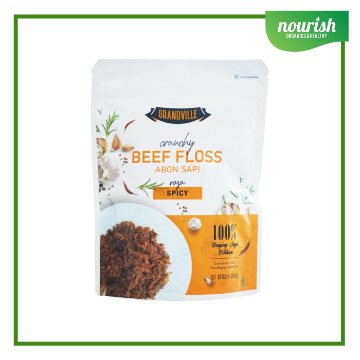 

Grandville Crunchy Beef Floss Abon Sapi Rasa Spicy 100g