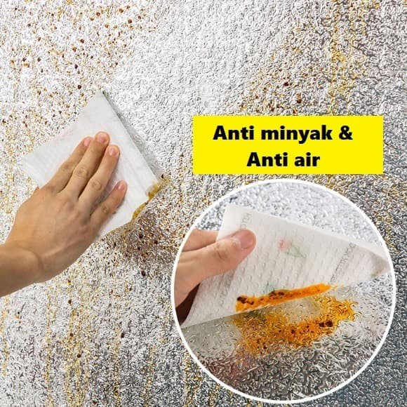 JTTOP" STICKER TIN FOIL ALAS DAPUR RAK SEPATU LEMARI ANTI AIR ANTI MINYAK