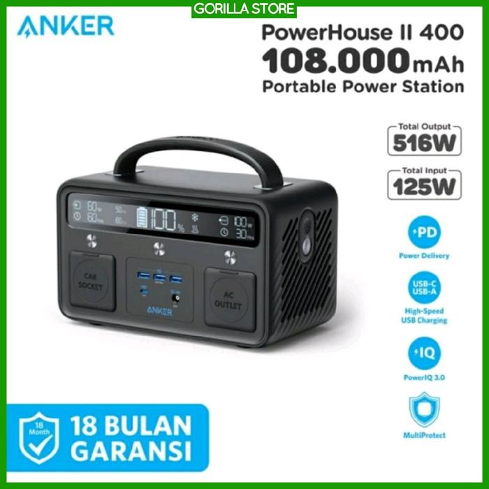 Anker Powerstation Powerhouse II 400 Black - A1730