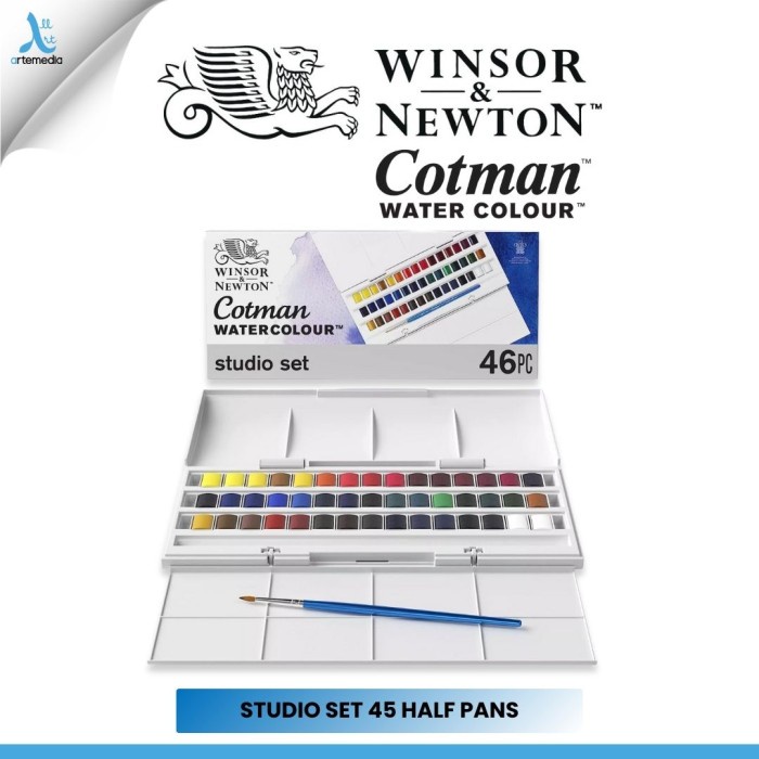 

TERLARIS Cat Air Winsor & Newton Cotman Watercolor 45 Half Pan Studio Set