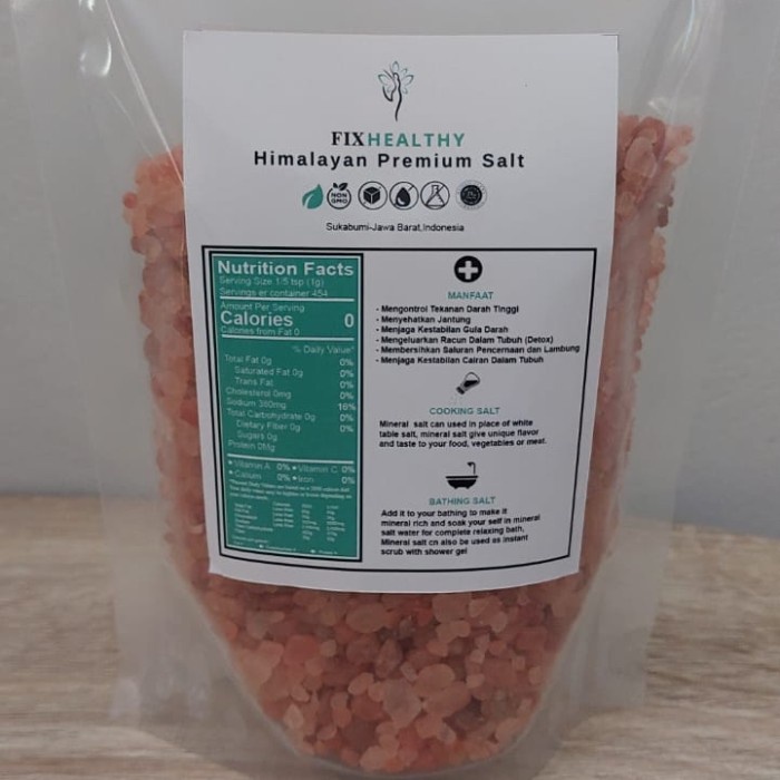 

Sale Terbatas (Asli)Garam Himalaya Fixhealthy 1Kg/Pink Salt Original-Kasar Aman
