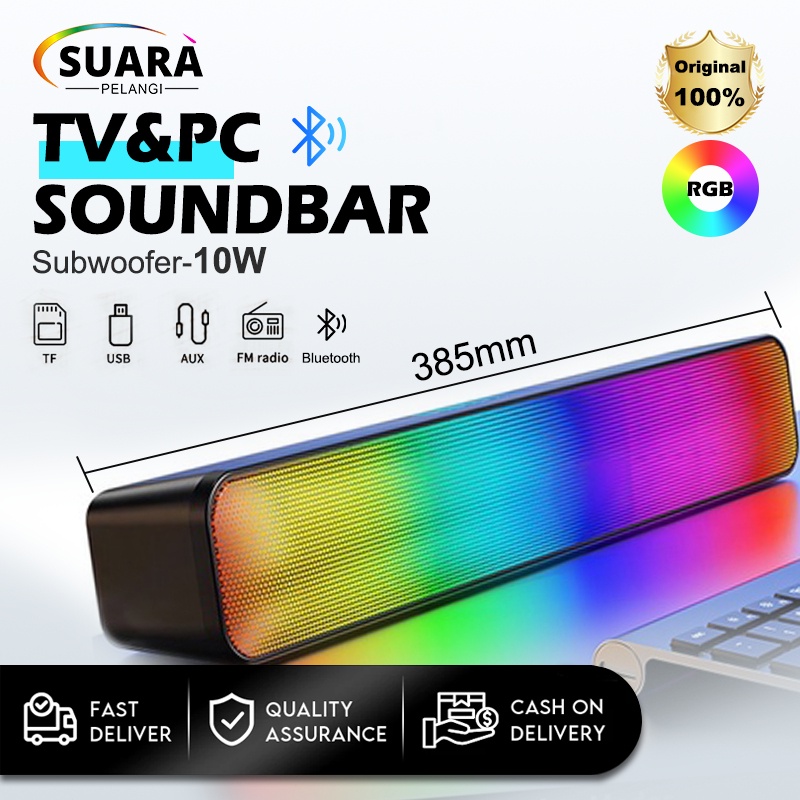 TV&PC BASSSpeaker Bluetooth Soundbar TV Super Bass RGB Robot 2 Speakers Original Laptop Gaming