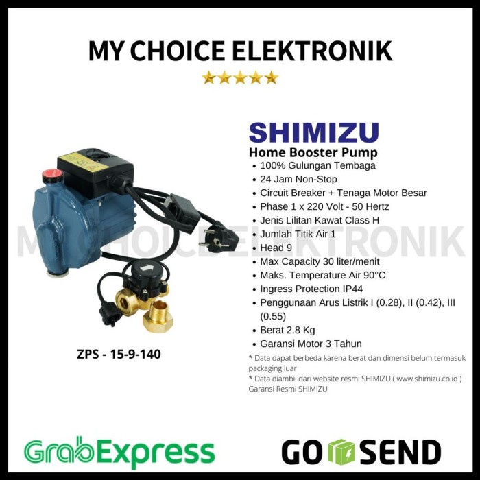 Shimizu Pompa Booster ZPS 15-9-140