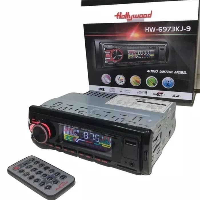Berkualitas Tape Mobil Hollywood Hw 6973Kj-9 Usb-Sd-Fm Bisa Bluetooth