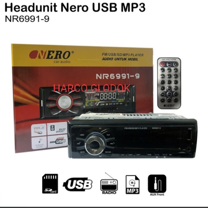 Bagus Tape Mobil Nero Nr-6991-9 Usb-Sd Card-Fm-Mmc-Bluetooth