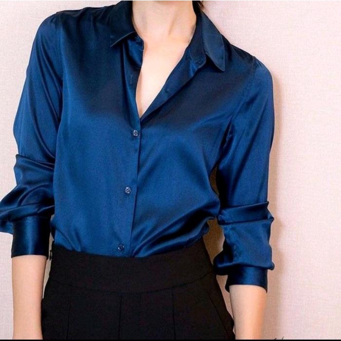 KEMEJA SATIN PREMIUM / KEMEJA SATIN SILK WANITA