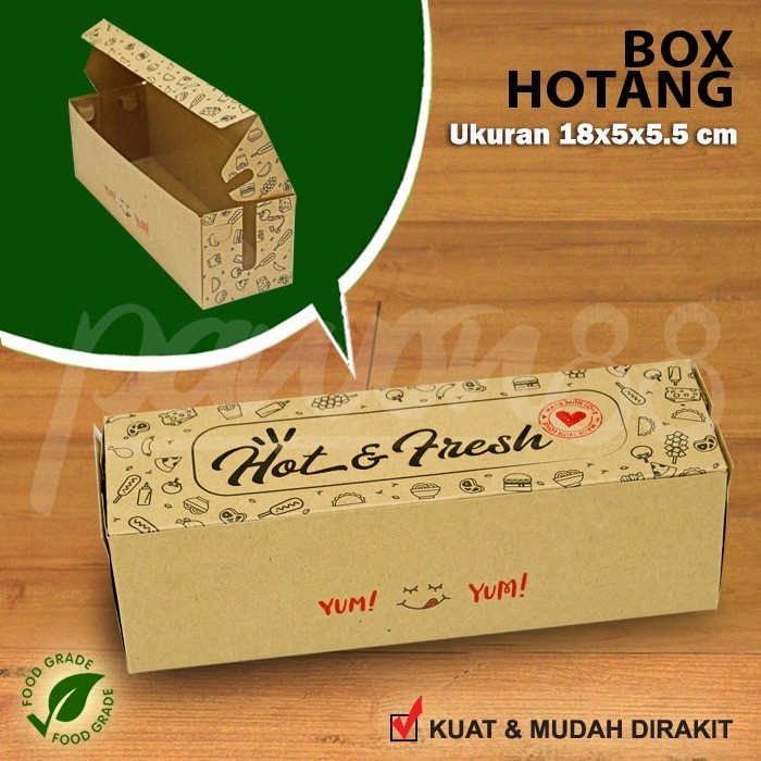(Expert) Kotak HOTANG - Box HOTANG - Dus HOTANG KRAFT COKLAT -HOT&FRESH