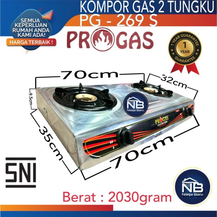KOMPOR GAS PROGAS 2 TUNGKU