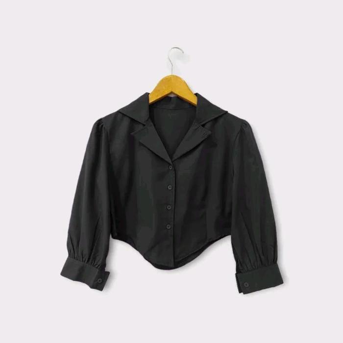 KEMEJA PUFF VIRAL M L XL XXL BAJU CROP