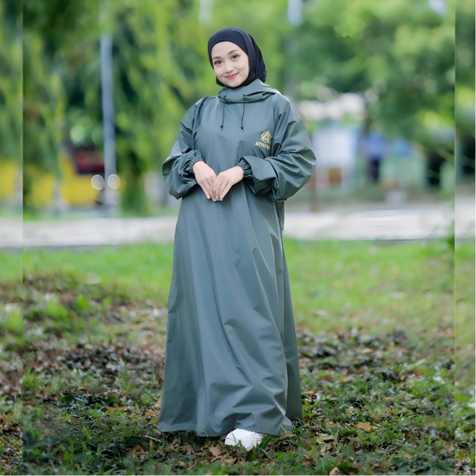 PROMO / Mantel Jas Hujan GAMIS SYARI Terbaik Bahan Tebal ANTI REMBES