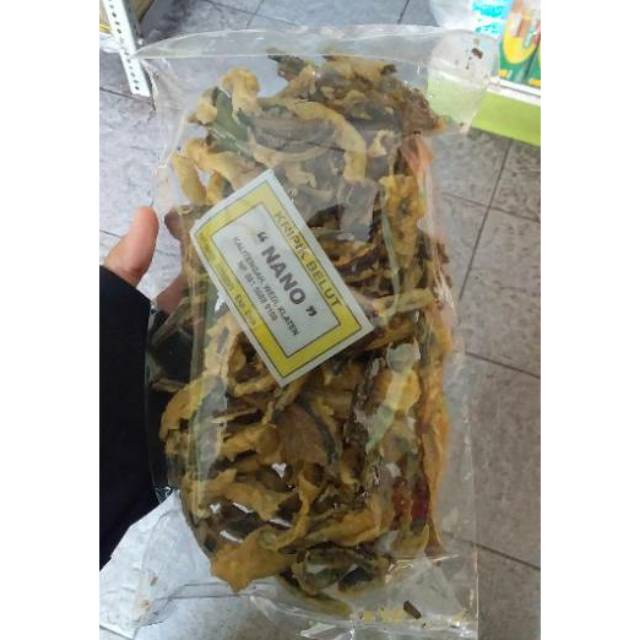 

A Belut Goreng Crispy/Keripik Belut Tepung/Keripik Welut Renyah Klaten 200 Gram