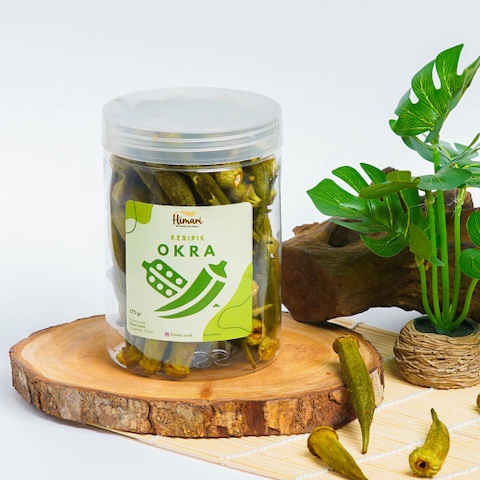 

A Himari Keripik Sayur Okra Hijau Cemilan Sehat 100% Produk Lokal