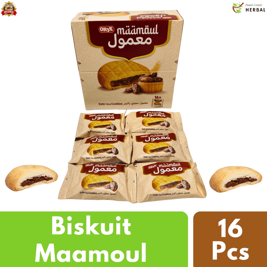 

A Biskuit Maamoul Mamoul Al Batal Snack Makanan Cemilan Jajanan Kue Arab Kurma 1 Box Isi 16 Pcs
