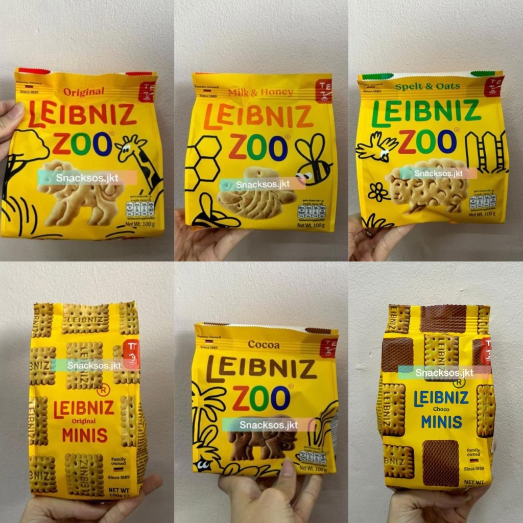 

A Leibniz Zoo Original / Cocoa / Milk Honey / Spelt & Oat Biscuit- Leibniz Minis Butter Biscuit