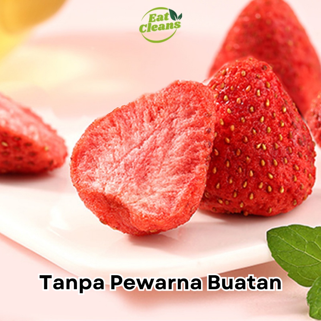 

A (Halal) Freeze Dried Fruit Strawberry - Snack Sehat Buah Strawberry Kering - Healthy Snack Dried