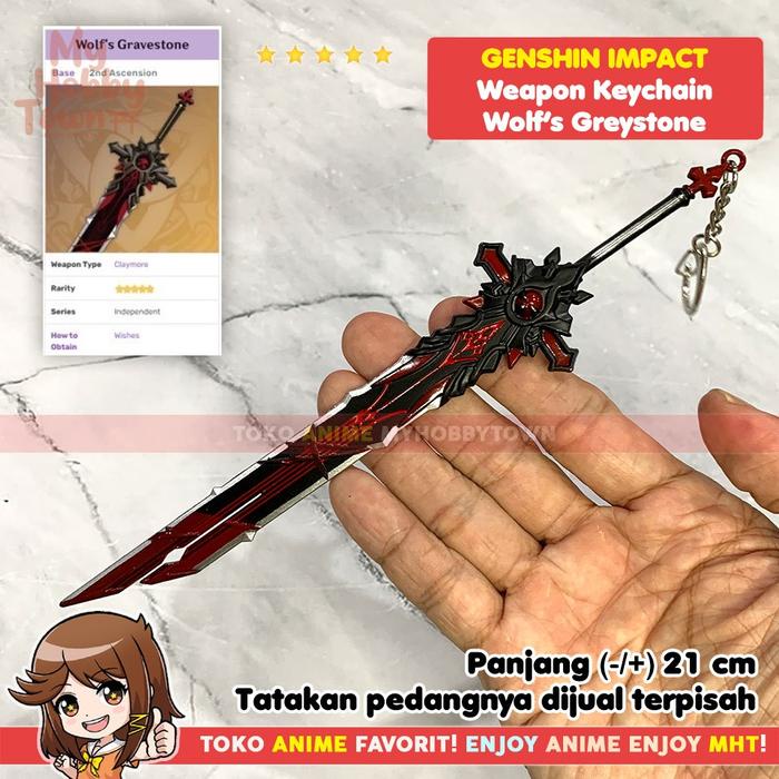 SALE  GANTUNGAN KUNCI WOLF'S GRAVESTONE ITEM GAME GENSHIN IMPACT DILUC CLAYMORE MONDSTADT READYY