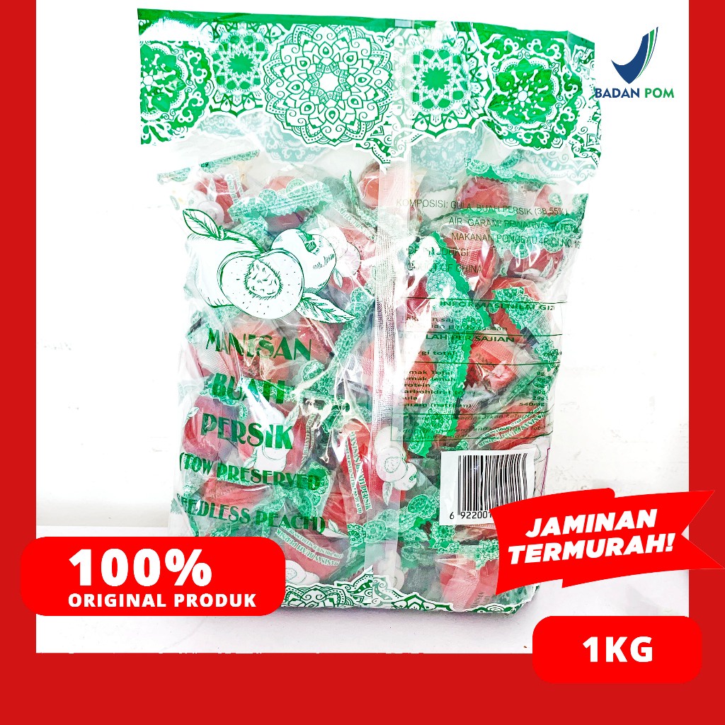 

A Manisan Persik Tanpa Biji Angtow Siantow Preserved Peach Seedless Chen Liang Ji Buah Dewa