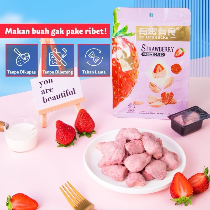 

A Ursnacks Freeze Dried Mango - Snack Keripik Buah Mangga