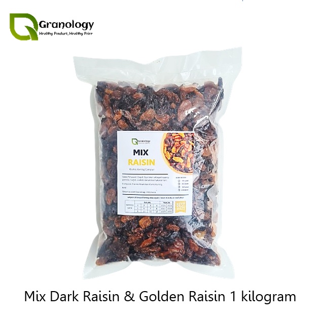

A Mix Raisin 1 Kilogram (Dark Raisin & Golden Raisin)