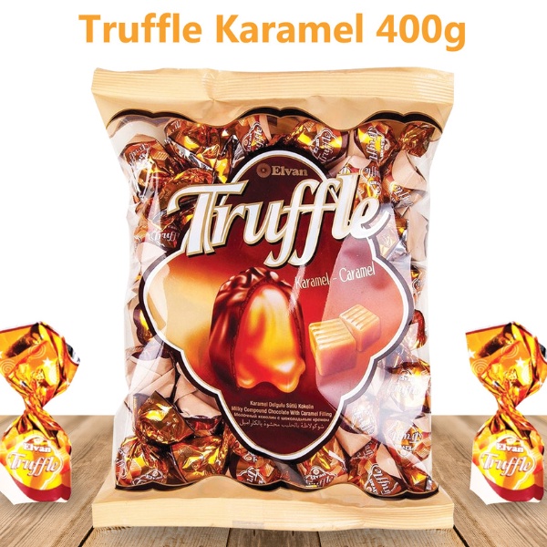 

A Elvan Truffle Chocolate Coklat Arab Turki Assortment Caramel Hazelnut Coconut Strawberry 400Gr