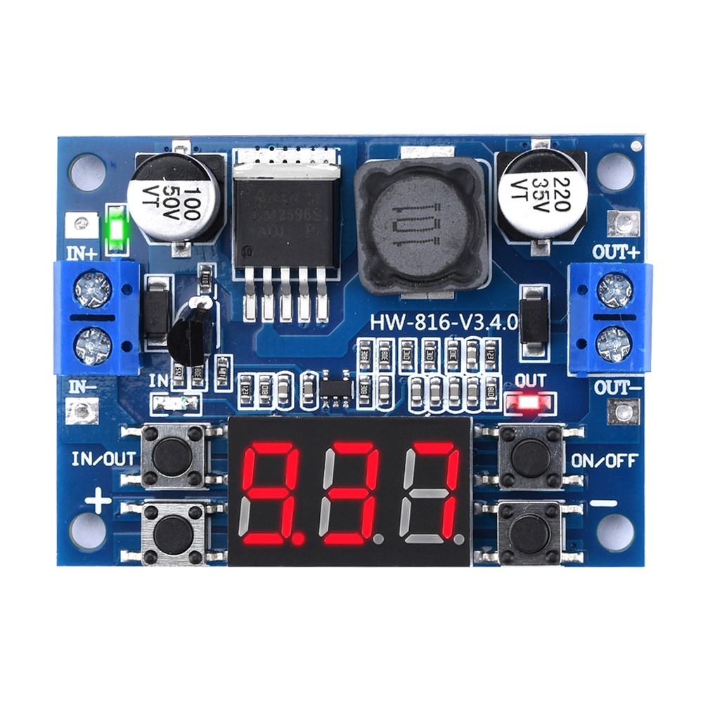 LM2596 DC DC Step Down Converter Voltage Regulator LED Display Voltmeter 7~36V to 0.5V~35V Buck Adap