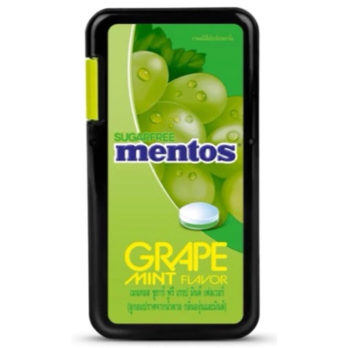

A Mentos Vitamin C Sugar Free Peach Mint/Grape Mint Flavor 21 Gr