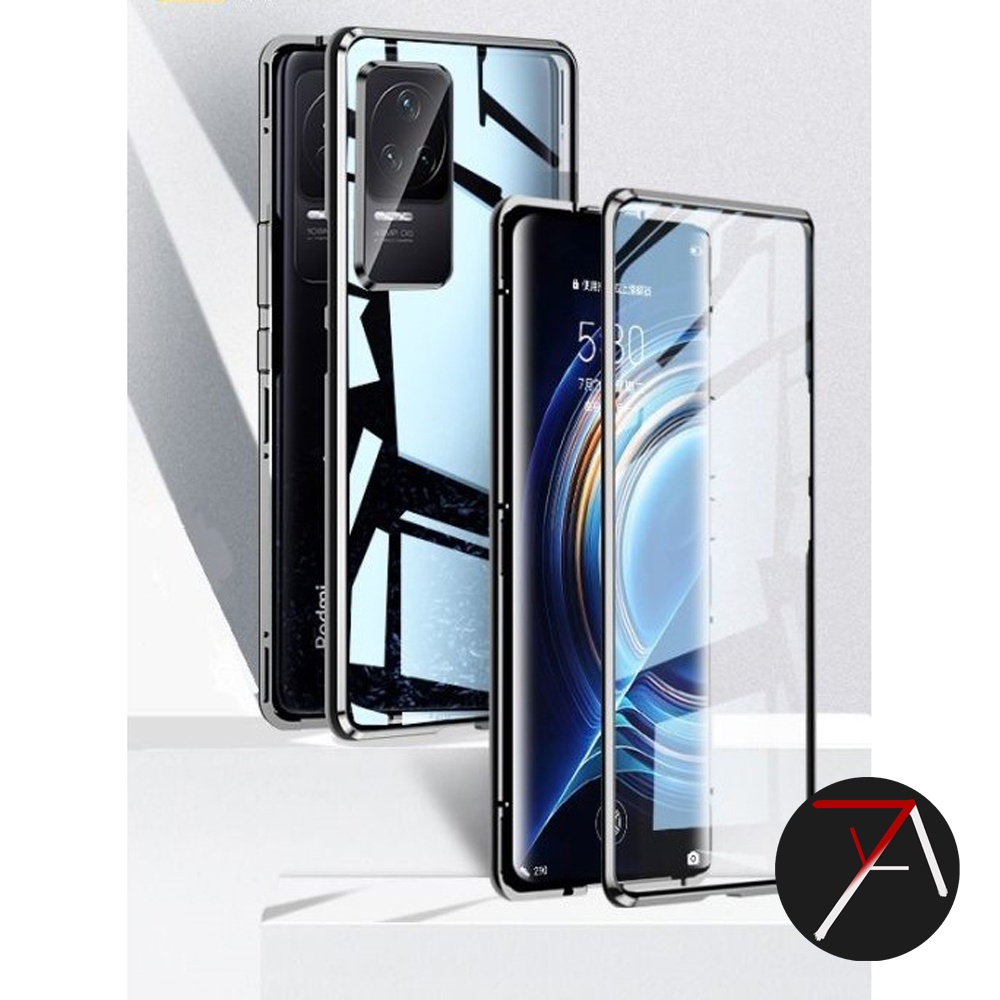 TerLengkapDong- Xiaomi Poco F4 PocoF4 Double Side Glass Magnetic Case Cover Casing Depan Belakang