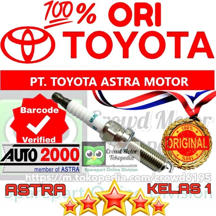 Spark Busi Avanza 2016-2017 Xenia Iridium Ori Toyota 100%