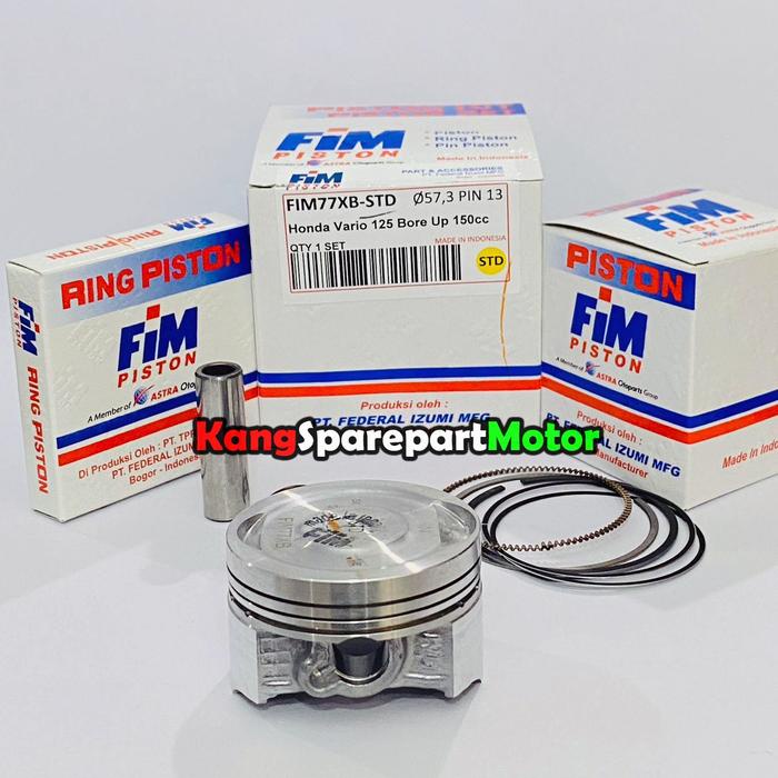 Piston Seher Set Vario 125 Pin 13 Boreup 150Cc 57.3 57.8 58.3 58.8 59.3 59.8 60.3 Fim Izumi