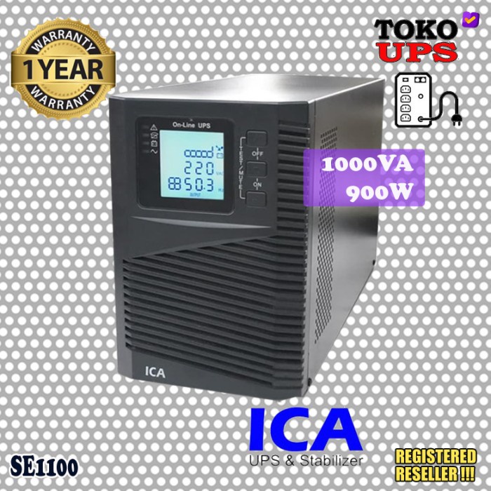 UPS ICA SE 1100 SE1100 1000VA 900W Online LCD