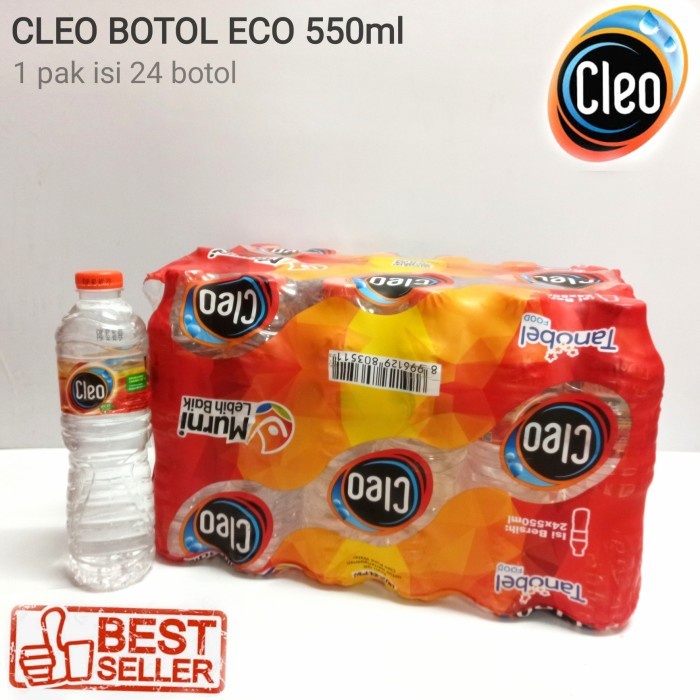 

(TopSeller) Cleo Botol 550ml air mineral eco pak 24 botol 550 ml