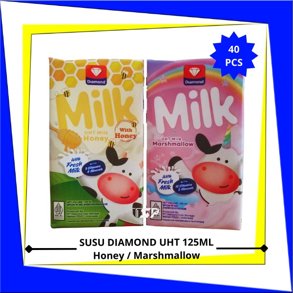 

(TopSeller) DIAMOND Susu UHT Marshmallow 125ml x 40 pcs (1 Karton)