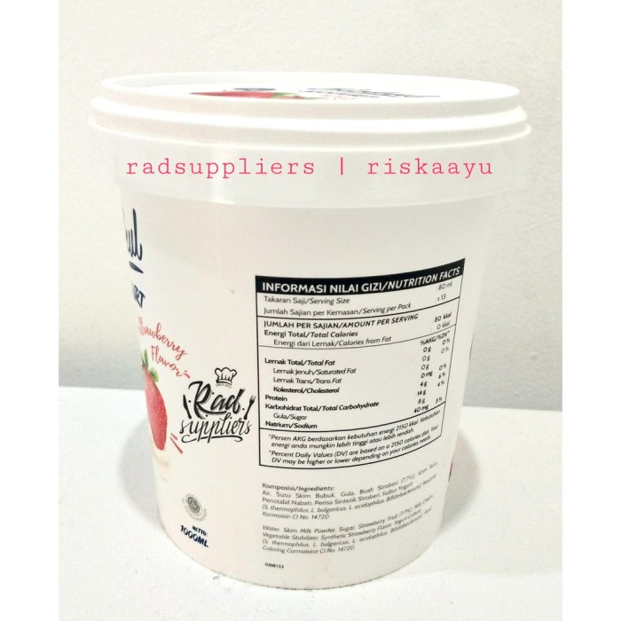 

(TopSeller) Biokul Stirred Yogurt Strawberry 1Liter, Yogurt kental Strawberry 1Liter, Best Seller,