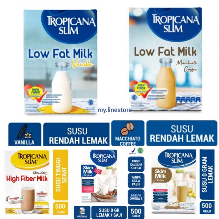 

(TopSeller) Tropicana Slim Skim Milk Low Fat dan High Fiber