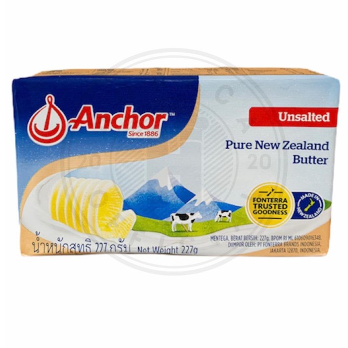 

(TopSeller) Anchor Unsalted Butter 200gram