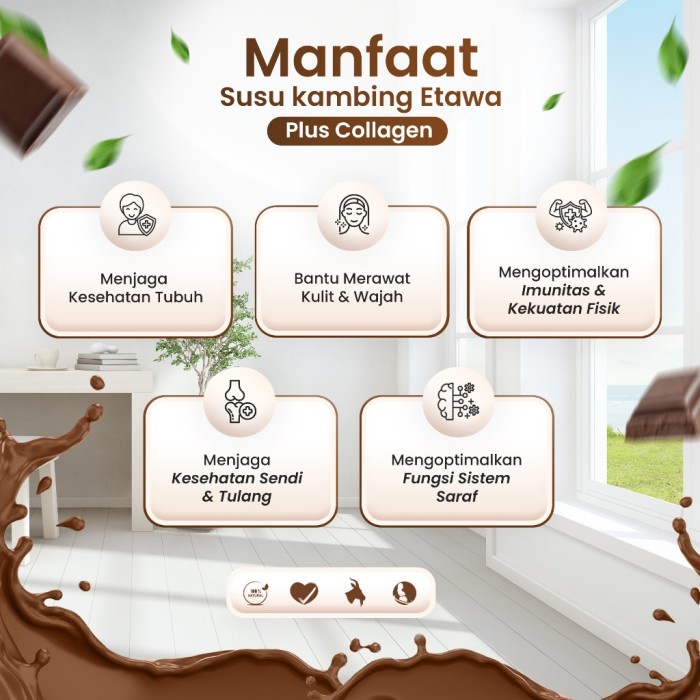

(TopSeller) ETAGEN SUSU COLLAGEN Kolagen Milk Merawat Kulit & Wajah Rasa Cokelat Coklat 200gr