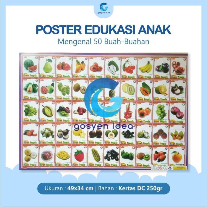

Poster Edukasi Anak Belajar Buah Isi 50 Kotak Karton Stationery