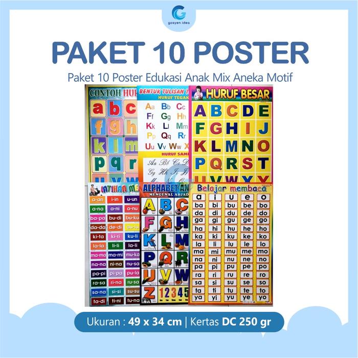 

Poster Pendidikan Anak Belajar Mix Paket Isi 10 Pcs Poster