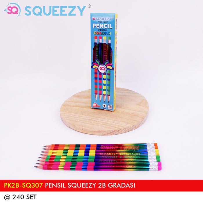 

Pensil 2B Squeezy Gradasi Pk2B-Sq307 Serut Isi 12 Pcs / Set