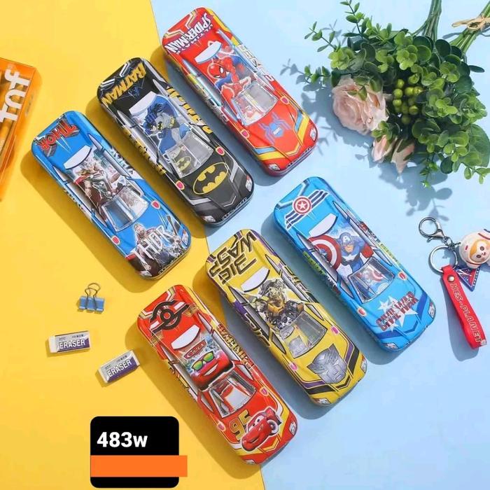 

Tempat/Kotak/Tepak Pensil Kaleng/Seng Mobil + Mobil Kecil Hero B693/Ty552