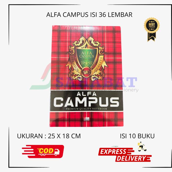 

Alfa Buku Campus 36 Lembar Buku Sekolah Bigbos - Satupak Isi 10 Buku - Harga Grosir